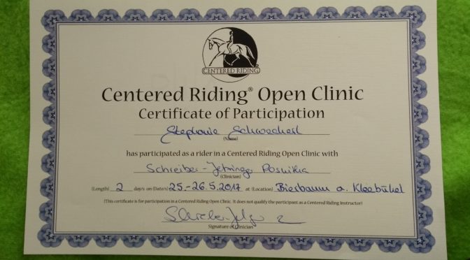Centered Riding Open Clinic bei Roswitha Schreiber-Jetzinger